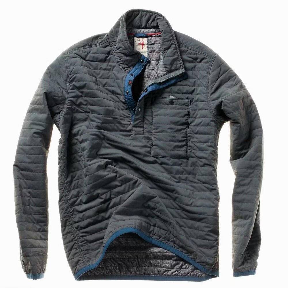 Relwen Windzip Popover, Men's Large, Dark Grey